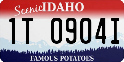 ID license plate 1T0904I