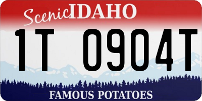 ID license plate 1T0904T