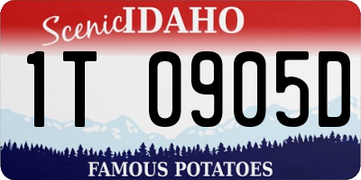 ID license plate 1T0905D