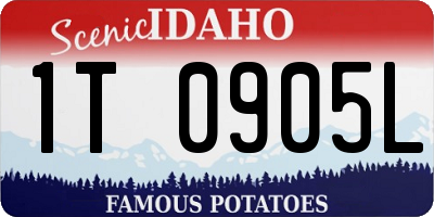 ID license plate 1T0905L