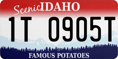 ID license plate 1T0905T