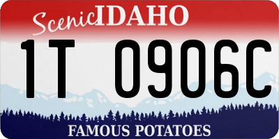 ID license plate 1T0906C