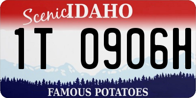 ID license plate 1T0906H