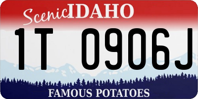 ID license plate 1T0906J