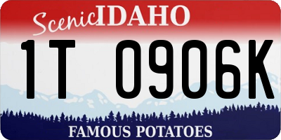 ID license plate 1T0906K