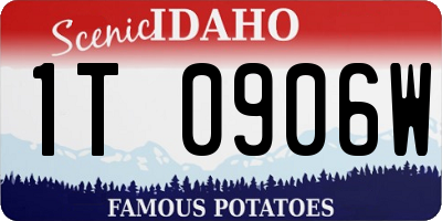 ID license plate 1T0906W