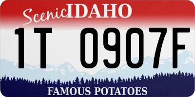 ID license plate 1T0907F