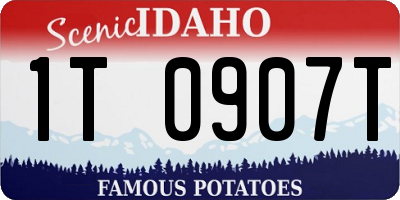 ID license plate 1T0907T