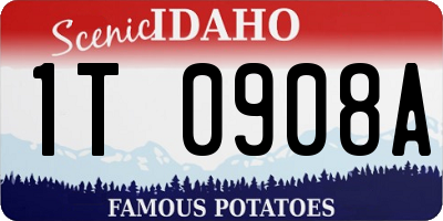 ID license plate 1T0908A