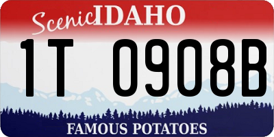 ID license plate 1T0908B