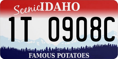 ID license plate 1T0908C