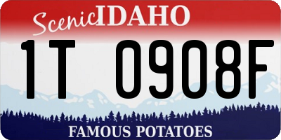 ID license plate 1T0908F