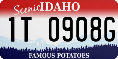 ID license plate 1T0908G