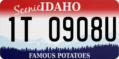ID license plate 1T0908U