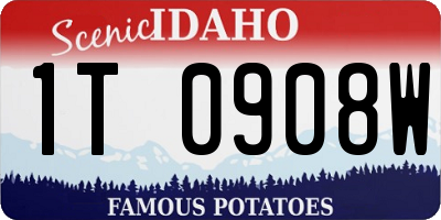 ID license plate 1T0908W