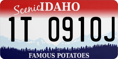 ID license plate 1T0910J
