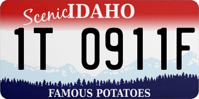ID license plate 1T0911F