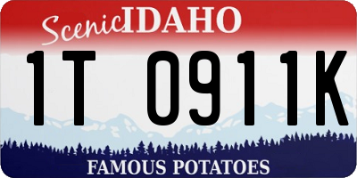 ID license plate 1T0911K