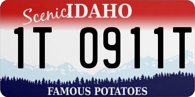 ID license plate 1T0911T