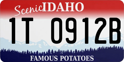 ID license plate 1T0912B