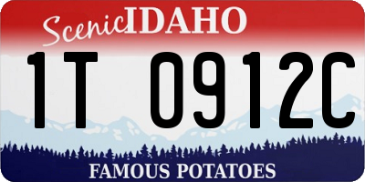 ID license plate 1T0912C