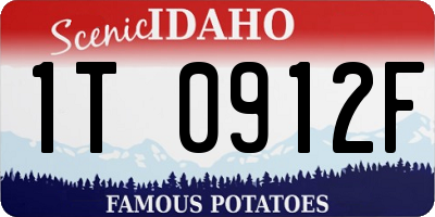 ID license plate 1T0912F