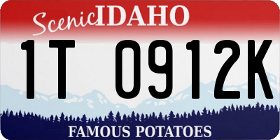 ID license plate 1T0912K