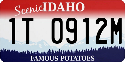 ID license plate 1T0912M
