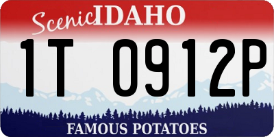 ID license plate 1T0912P