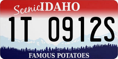 ID license plate 1T0912S