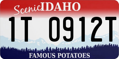 ID license plate 1T0912T