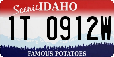 ID license plate 1T0912W
