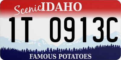 ID license plate 1T0913C
