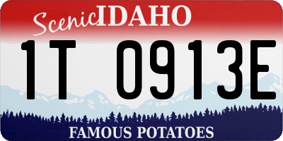 ID license plate 1T0913E