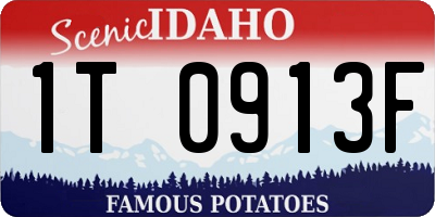 ID license plate 1T0913F