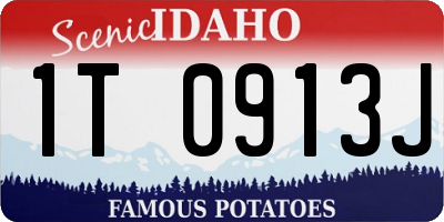 ID license plate 1T0913J