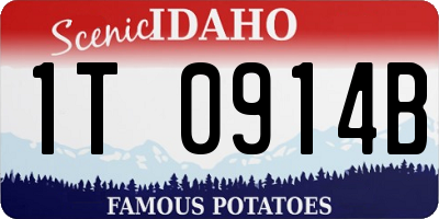 ID license plate 1T0914B