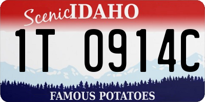 ID license plate 1T0914C
