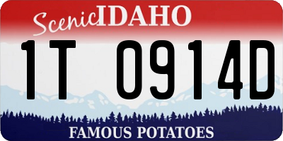 ID license plate 1T0914D