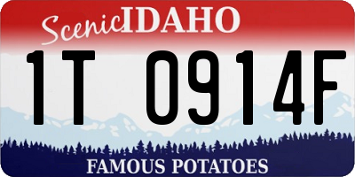 ID license plate 1T0914F