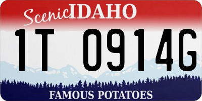 ID license plate 1T0914G
