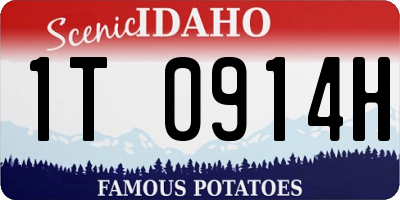 ID license plate 1T0914H