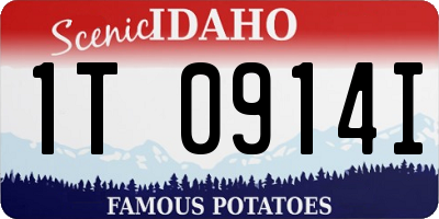 ID license plate 1T0914I