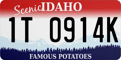 ID license plate 1T0914K