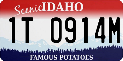 ID license plate 1T0914M