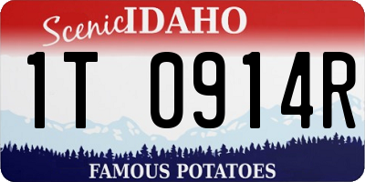ID license plate 1T0914R
