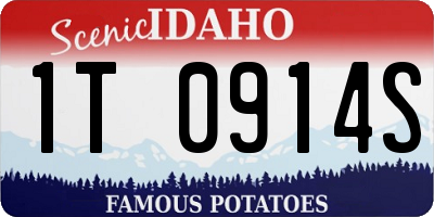 ID license plate 1T0914S