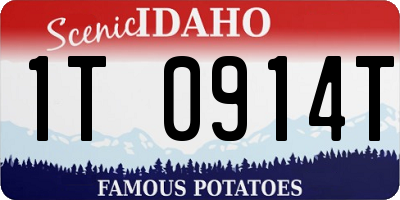 ID license plate 1T0914T