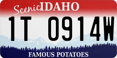 ID license plate 1T0914W