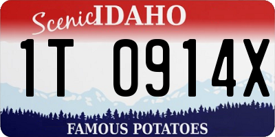 ID license plate 1T0914X
